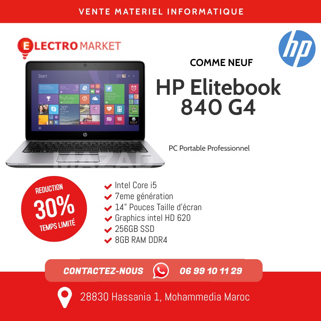 HP Elitebook 840 G4   14" Pouces Full HD